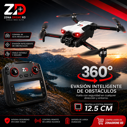Drone Profesional GT50 Pro con Cámara 4K + Control Remoto con Pantalla HD
