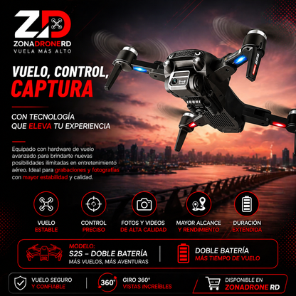 🚁 Drone S2S Series 4K – Potencia, estabilidad y doble duración de batería 🔋